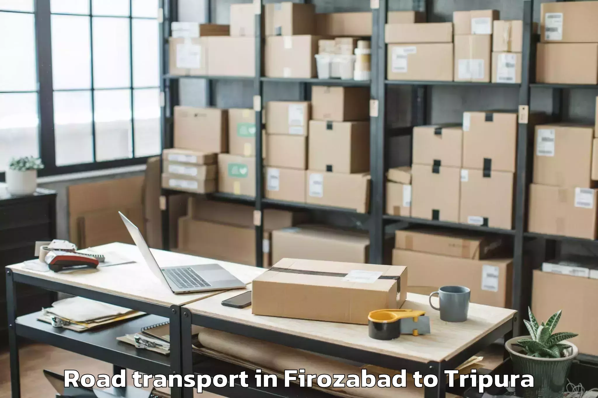 Reliable Firozabad to Teliamura Road Transport